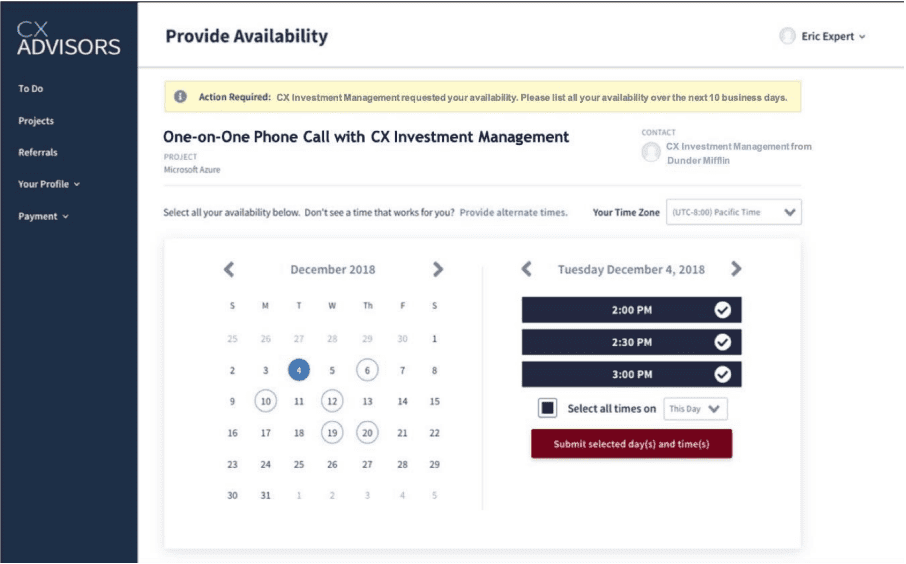 Coleman Research - Expert Management System screenshot